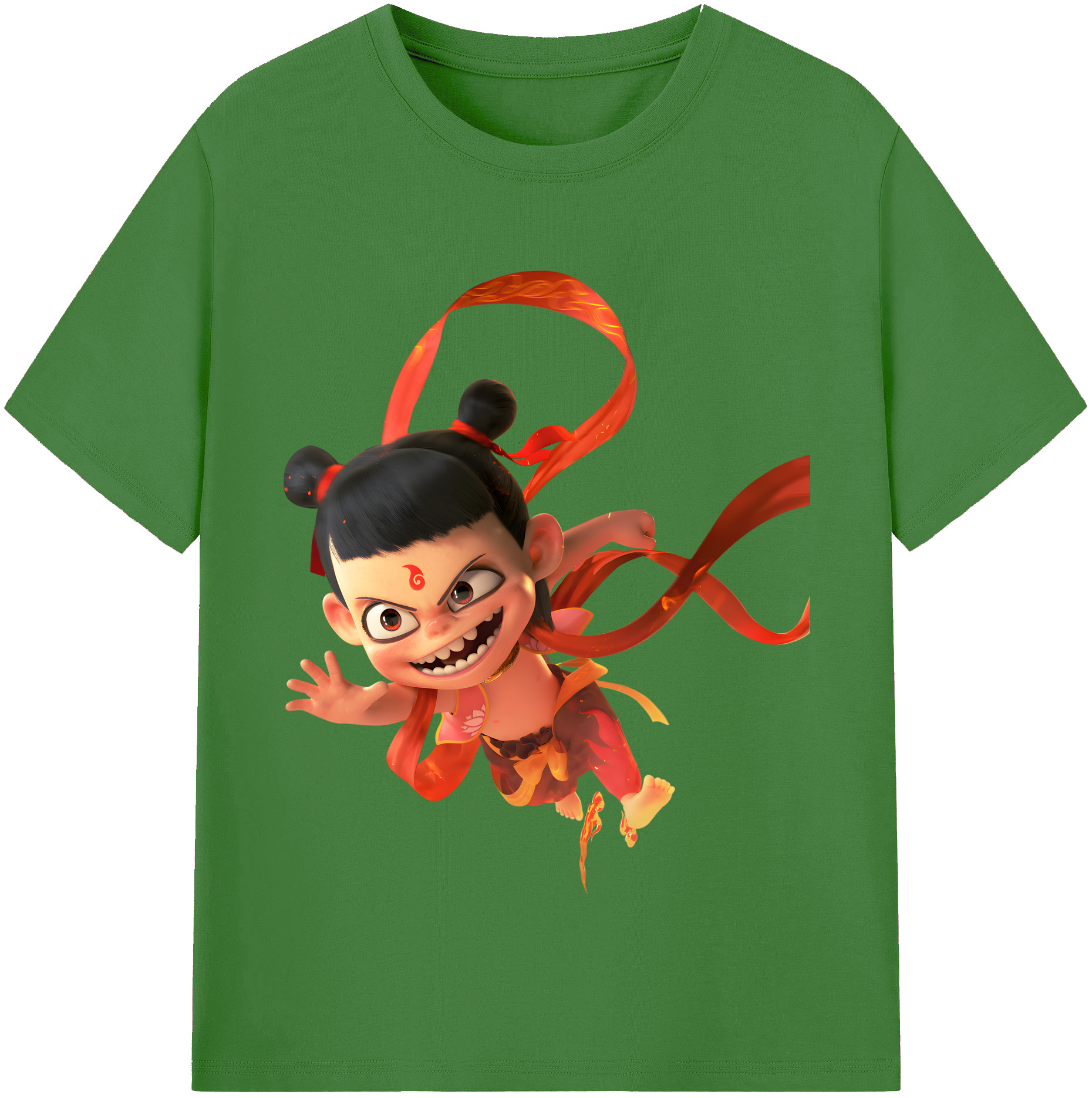 （画像用） Ne Zha 2 ナタ 魔童の大暴れ レディースカジュアルプリントTシャツ（綿100％）